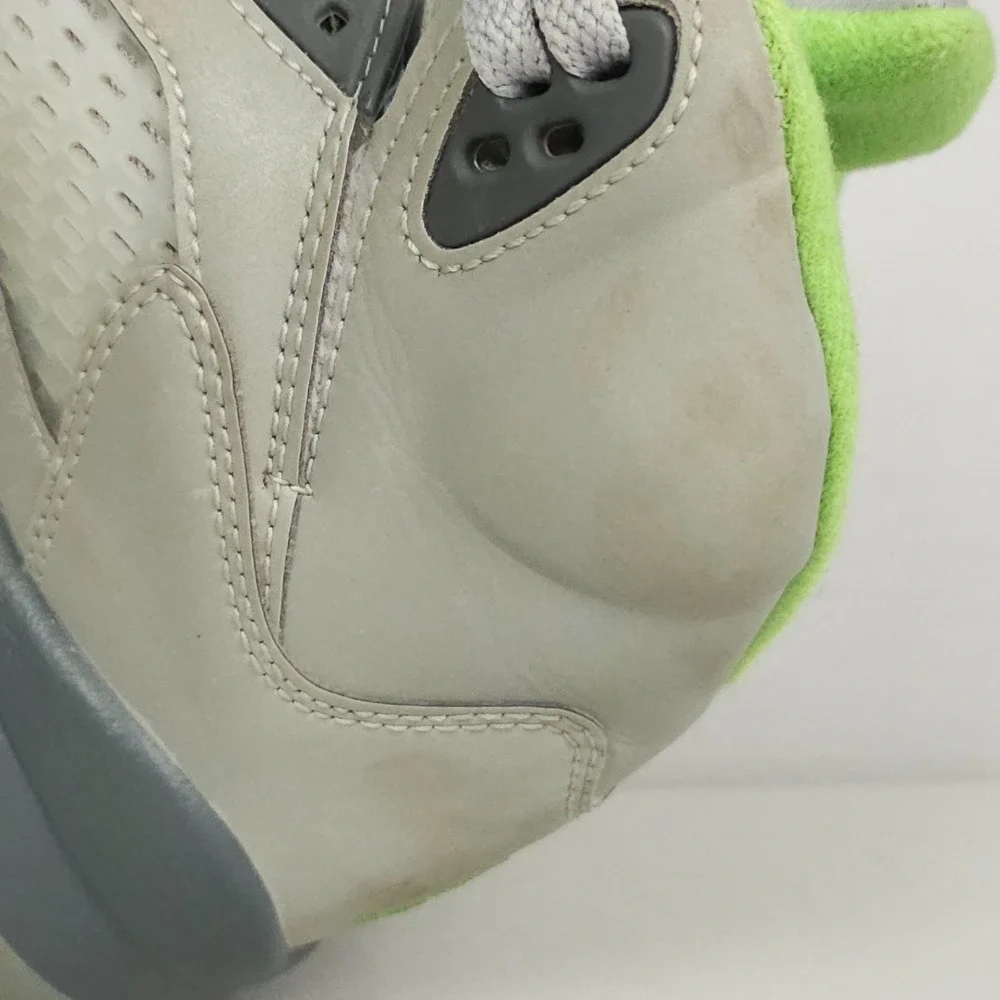 Nike Air Jordan 5 Retro Shoes Youth Size 5Y GS Green Bean Silver Reflective